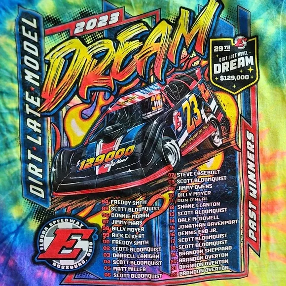 Eldora Racing Speedway 29th Dirt Late Model Dream Tye Dye 2023 - Picture 5 of 6